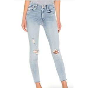 MOTHER High Waisted Looker Ankle Fray in Super Blast From The Past Size …